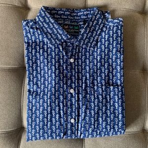 Charleston Threads button down shirt Men's XXL seahorse